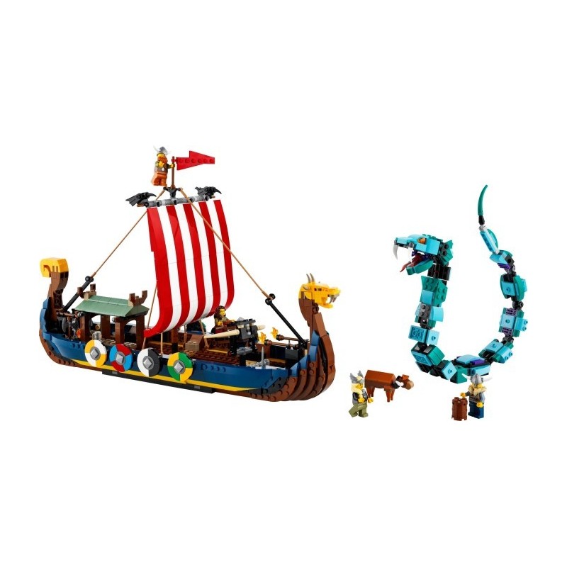 Viking Ship and the Midgard Serpent
