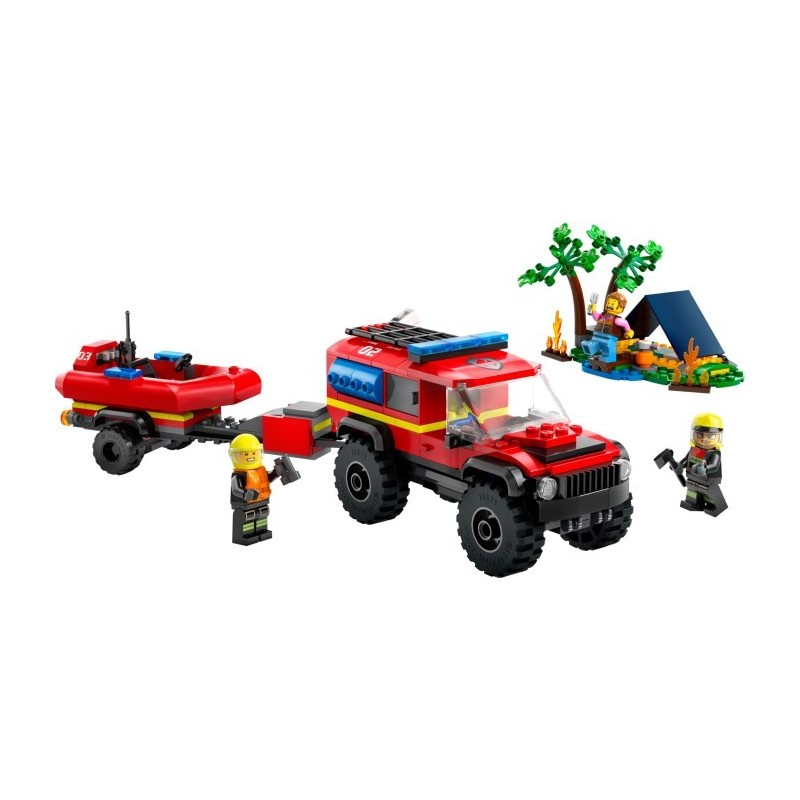 4x4 Fire Truck with Rescue Boat