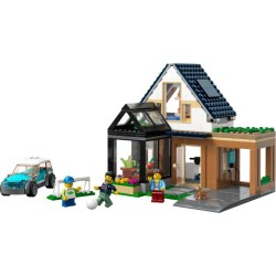 Family House and Electric Car
