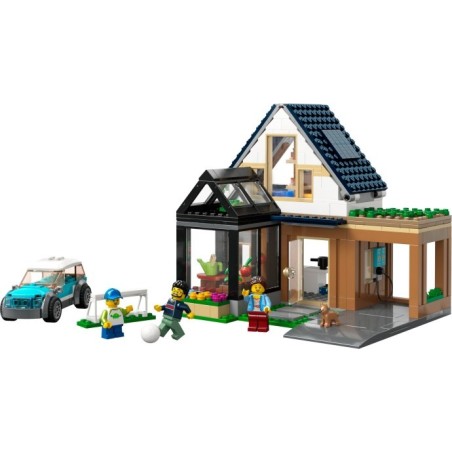 Family House and Electric Car