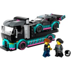 Race Car and Car Carrier Truck